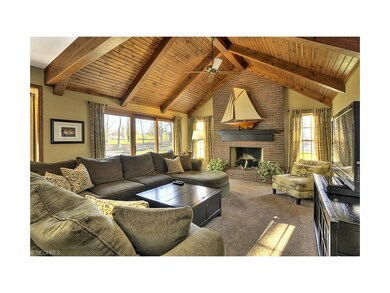 Great/Family room, vaulted ceiling with wood detai