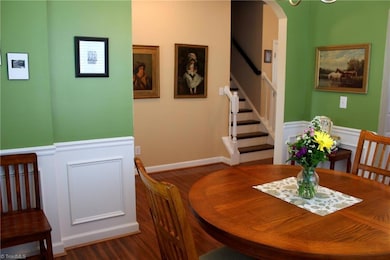 view of foyer from dining room