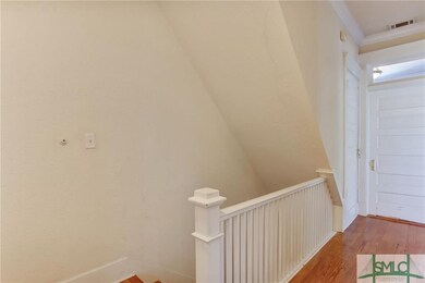 This is an upstairs unit. Beautiful hardwood floor
