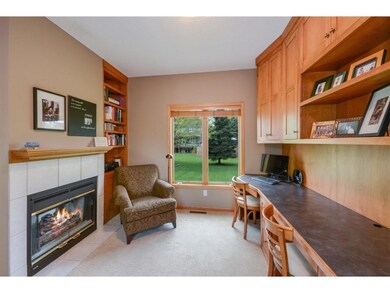 Very nice main level office...with a fireplace.