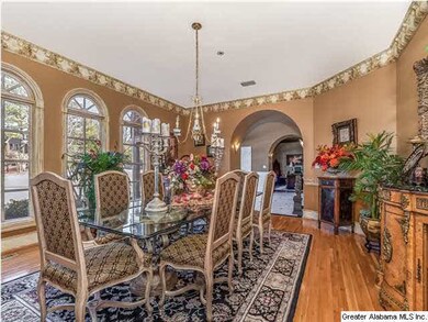 Banquet sized Dining Room features heavy crown mol