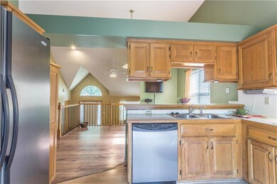 There's stainless steel appliances and sink plus a