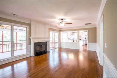 Family room with wood burning Fireplace