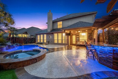 Gorgeous backyard lighting makes it feel like you are at a resort