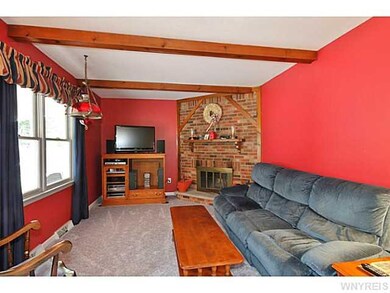 Family Room Cozy family room with WBFP