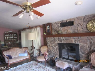 Rock fireplace in Main House