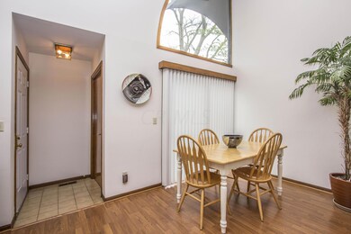 High angled ceilings & windows