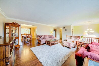 Open floor plan from living room to dining room