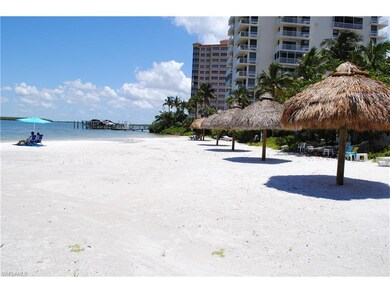 Private beach with Tiki huts