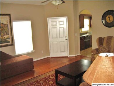 Large living area located off the kitchen