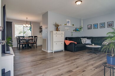 The home has a nice open floor plan and flow throughout the living room and kitchen areas. 