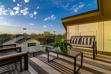 Balcony featuring an outdoor hangout area and a p