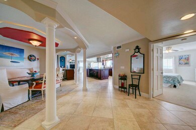 Column Accents around Dining Area