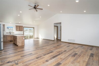 Living room and dining area