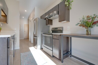 Modern kitchen with stainless appliances