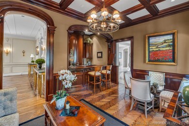 The Parlor boasts a full bar, striking intricate c