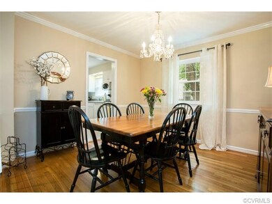 This great Dining Room features beautiful hardwood