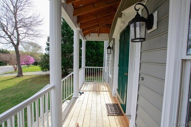 Charming Front Country Porch recently painted with