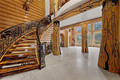 Torched and glazed Douglas Fir staircase, accent l