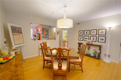 Dining area looking into the kitchen