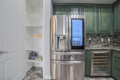 Pantry with built in shelving, brand new LG Stainl
