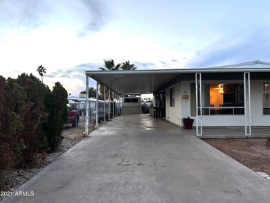 Long driveway and carport