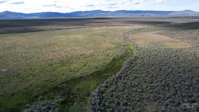 Aerial view of a mountain backdrop