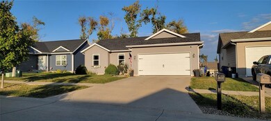 Front view showing distance between properties.