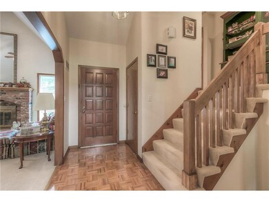 Solid Wood Front Door & Wood Parquet Floors in Foy
