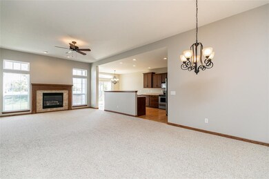 Great Room with Ceiling Fan