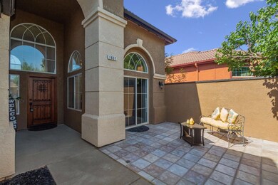 Private courtyard with tall privacy walls.