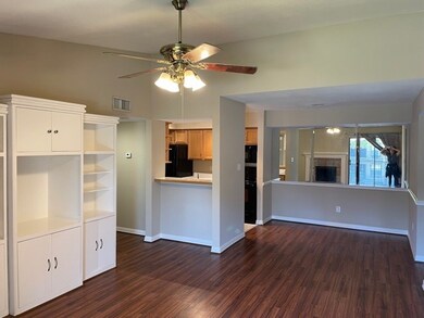 Another view of the den looking toward the kitchen