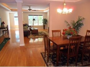 spacious dining room
