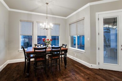 Dining room off open kitchen and living room.