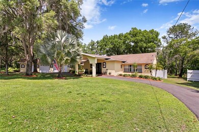 Views from the street of the circular driveway and