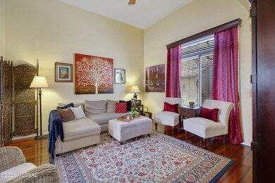 Living Room with Rich Wooden Floors