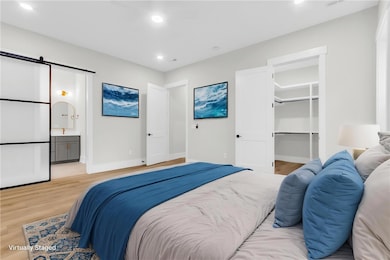 Primary bedroom virtually staged