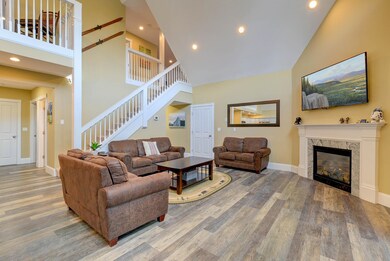 Gas fireplace.
