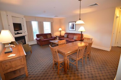 Spacious living room with dining area