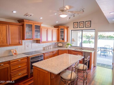Kitchen looking to Patio
