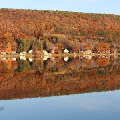 Fall view across Waneta Lake from the cottage...mi
