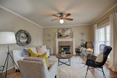 The spacious Formal 
Living Room is light and bri