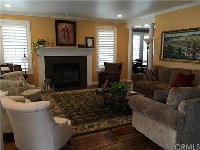 Living room with fireplace.