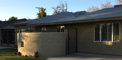 gated front patio