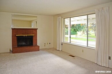 Brick wood burning fireplace with convenient clean