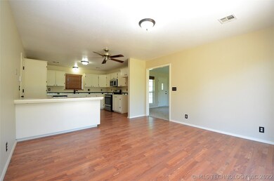 Large dining area open to kitchen