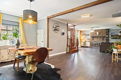 Dining area over looking the living room