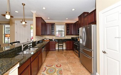 Stunning kitchen with gas appliances, granite, woo
