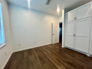 Bedroom with built in cabinets