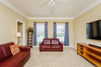 Family Room has Fresh Paint and New Carpet.
